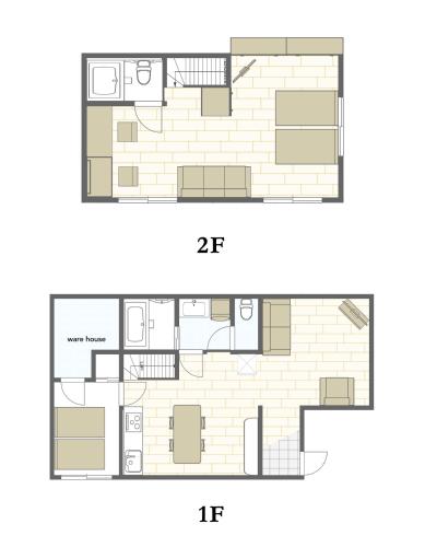 a floor plan of a tiny house at サザンコースト湘南 in Chigasaki