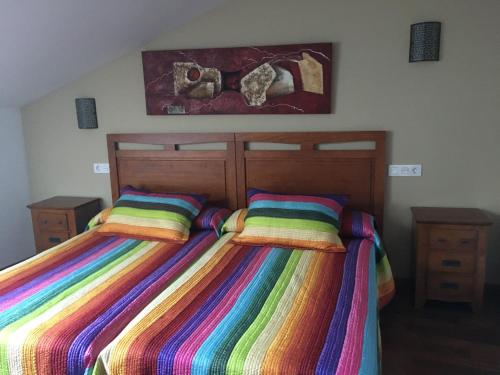 Säng eller sängar i ett rum på La Juderia de Las Arribes