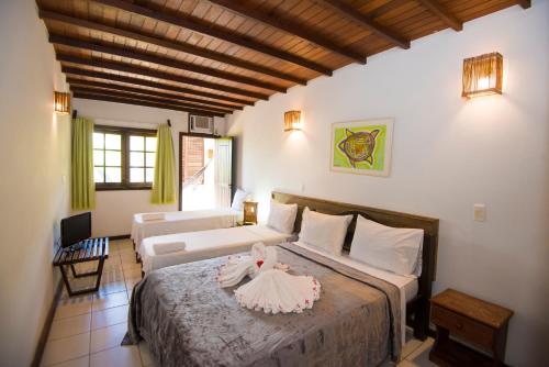 Katil atau katil-katil dalam bilik di Apart Hotel Forte Blu
