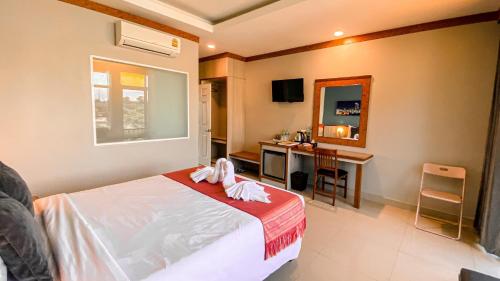 K2 Hotel at Thachangにあるベッド