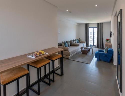 Istumisnurk majutusasutuses Wazo Appart-Hôtel