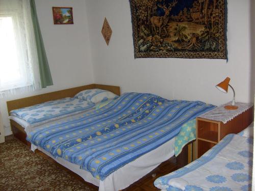 Ein Bett oder Betten in einem Zimmer der Unterkunft Tóth Magánszállás Hajdúszoboszló
