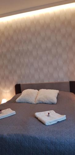 Katil atau katil-katil dalam bilik di Rózsa Apartmanház