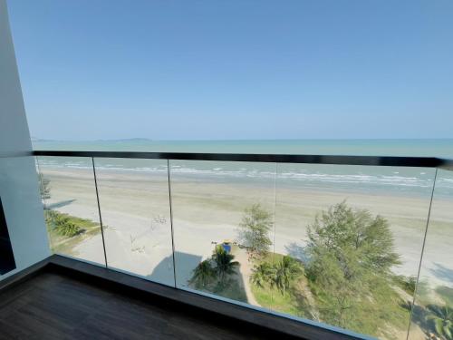 a view of the beach from the top of a building at Timurbay by Seascape in Kuantan