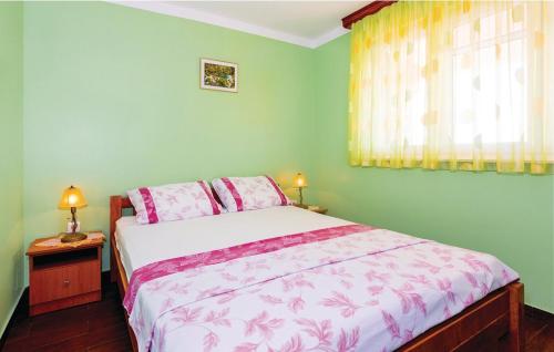 a bedroom with a bed and a window at Apartments Hari Tisno in Tisno
