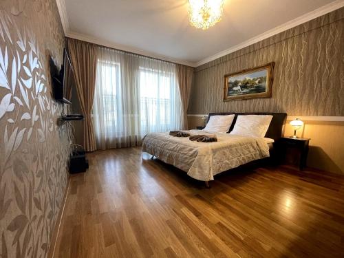 Katil atau katil-katil dalam bilik di Apartment 122 Čertovka