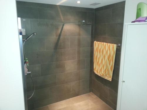 Vannituba majutusasutuses Realp-Andermatt 3,5 locali giardino privato In mezzo la natura, spettacolare per appassionati montanbike, pesca ecc In inverno fai sci di fondo dal giardino e con il treno davanti a casa si raggiunge in 5min il comprensorio scistico di Andermatt