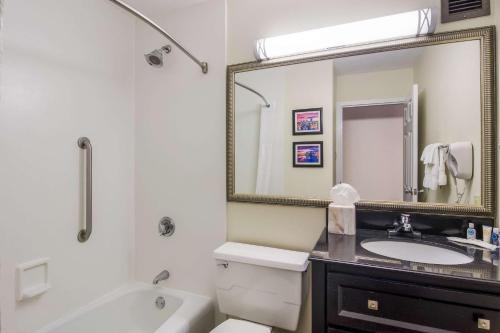 a bathroom with a sink and a mirror at Comfort Inn & Suites Pittsburgh Fox Chapel in Montrose Hill