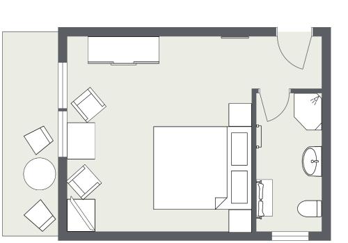 a floor plan of a bathroom at Haus Luise in Bad Hindelang