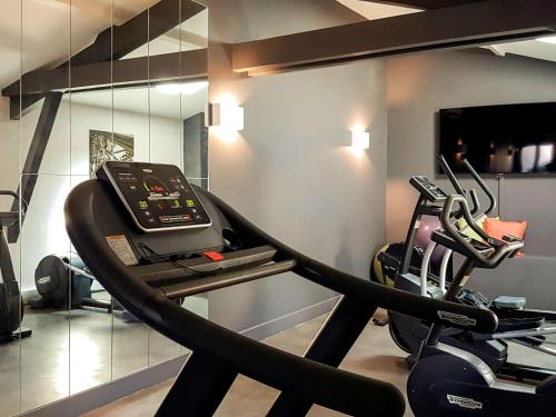 a room with a gym with a treadmill at La Cour des Consuls Hotel & Spa Toulouse - MGallery Collection in Toulouse