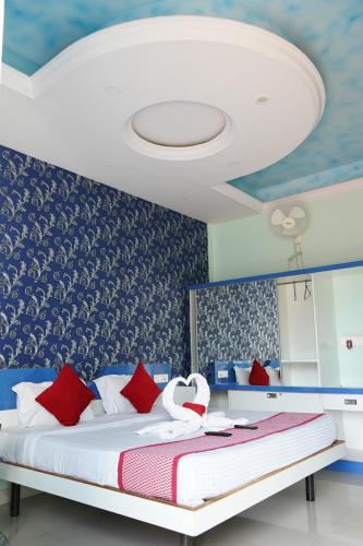 Cama o camas de una habitación en Hotel BluRay