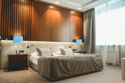 Llit o llits en una habitació de Hotel Сomplex Irtysh