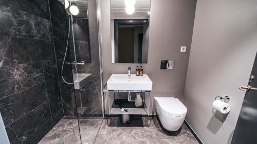 Koupelna v ubytování Danebu Kongsgaard - Boutique Hotel