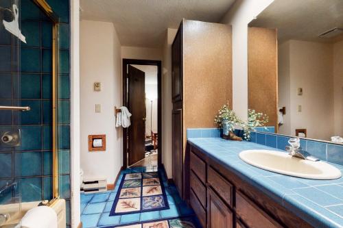 a bathroom with a sink and a shower at Granite A in Jackson