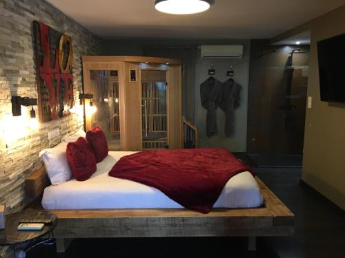 Postel nebo postele na pokoji v ubytování Love and Spa