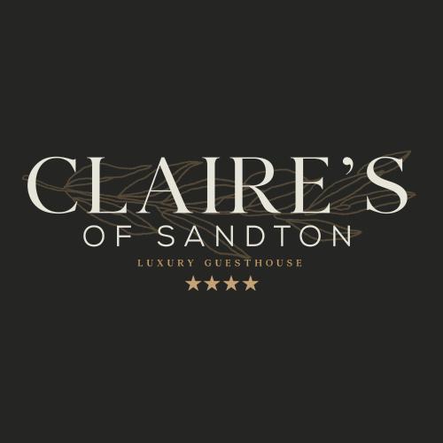 a sign for a theatre of santorigma with a black background at Claires of Sandton Luxury Guest House in Johannesburg