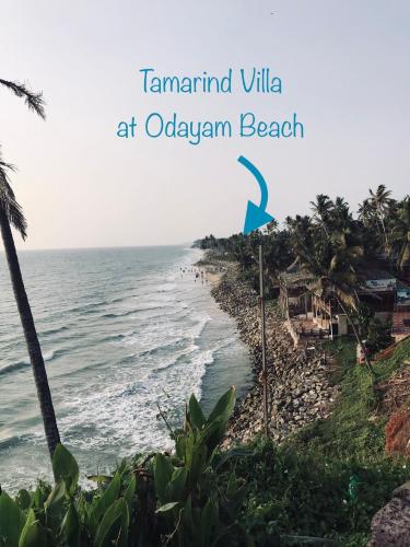 a view of the beach at oakland villa at oahuayan beach at Tamarind Villa in Varkala