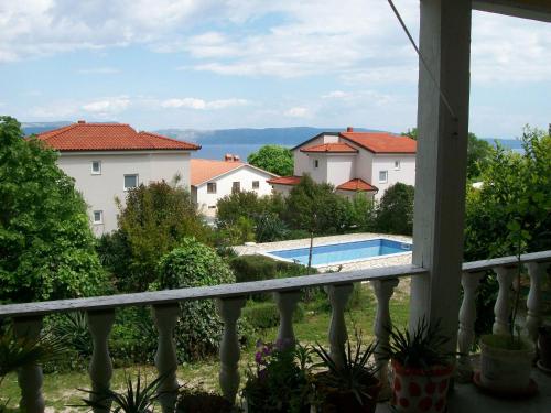 a view from the balcony of a villa at Comfortable holiday home in Labin in Drenje