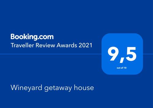 a blue box with the number on it at Wineyard getaway house in Sevnica