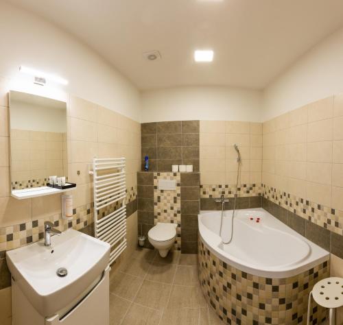 Koupelna v ubytování Penzion Start Ostrava
