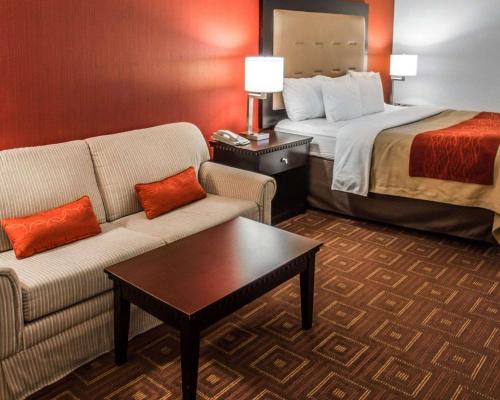 En eller flere senger på et rom på Quality Inn & Suites NJ State Capital Area