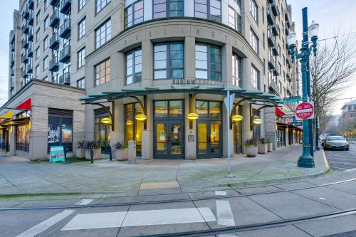 a building on a city street with a do not enter sign at Renu Suites at The Burlington Portland in Portland