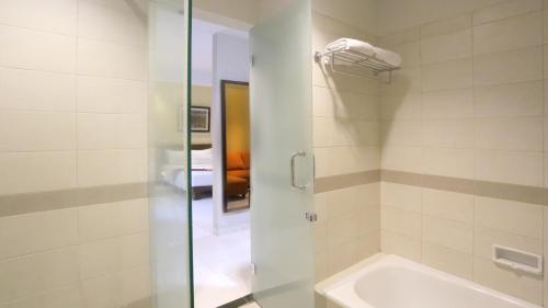 Ванная комната в Hotel Quirin
