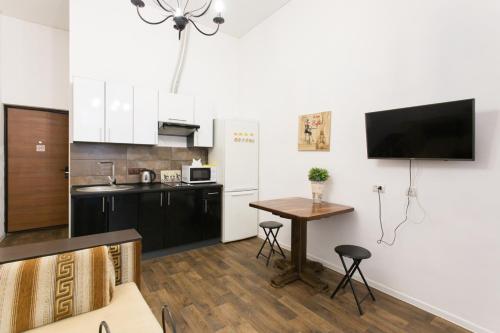 Dapur atau dapur kecil di Апартаменти на Сковороди,3б