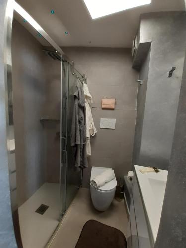 A bathroom at La Coquille