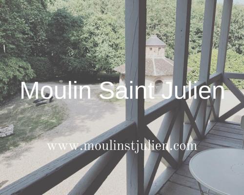 a view from the porch of a mountain summit union house at Maison d'Hôtes Moulin Saint Julien in Olivet
