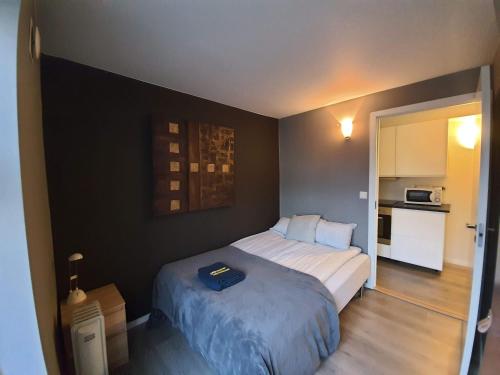 Un pat sau paturi într-o cameră la Para Apartment