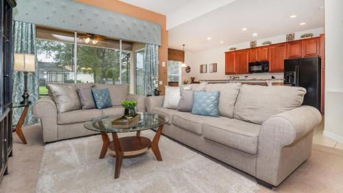 A seating area at Luxury Contemporary Style Villa on Windsor Hills Resort, Orlando Villa 4812