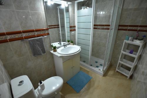 Koupelna v ubytování Casa Colmena