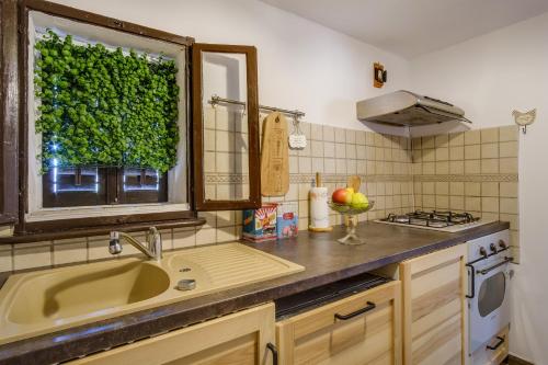 Η κουζίνα ή μικρή κουζίνα στο 2 bedrooms house at Martinscica 50 m away from the beach with furnished garden and wifi