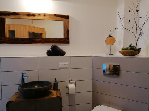 Ένα μπάνιο στο Appartements Bergliebe