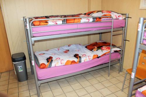 a couple of bunk beds in a room at Monteur Apartment Victoria in Hagen