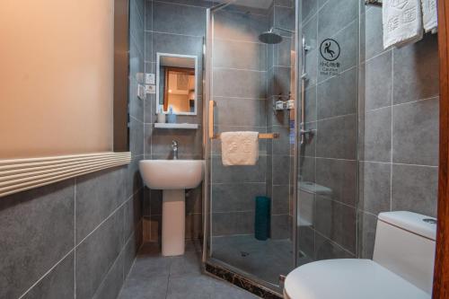 Koupelna v ubytování Hangzhou Yuqi Hotel