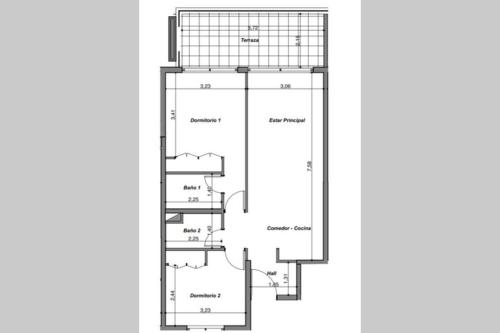 a floor plan of a house at Depto al lado de la Playa en el Centro de Pucón in Pucón