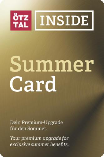 a sign that says summer card for a summer event at Appartment Venter Bergwelt in Vent
