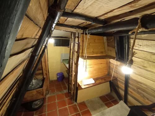 an overhead view of a room in a house at Cabañas el Paraiso Sesquile in Sesquilé
