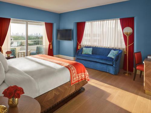 Ένα ή περισσότερα κρεβάτια σε δωμάτιο στο Faena Hotel Miami Beach
