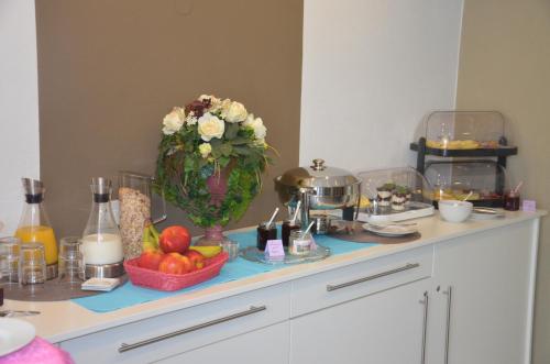 Dapur atau dapur kecil di Gästehaus Praliné