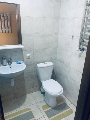 Euro Hotel Hostel tesisinde bir banyo