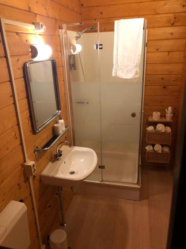 Koupelna v ubytování De Blokhut