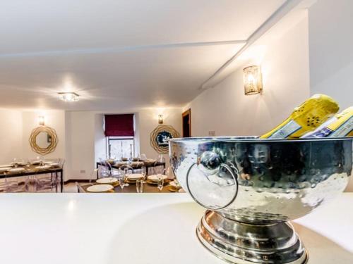 a bowl on top of a counter in a room at Golden Crown exclusive use spa venue in Tarbolton