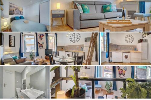 Χώρος καθιστικού στο le Clem - 100m des plages - Suquet - Verrière Côte d’Azur