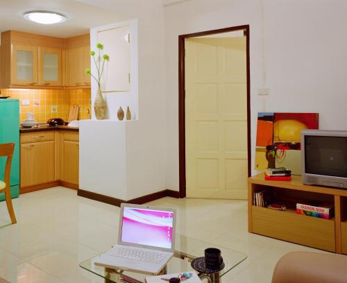 Rangsit Apartment I tesisinde bir televizyon ve/veya eğlence merkezi