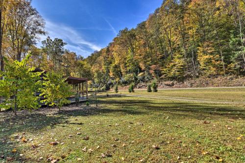 a park with a gazebo in the middle of a field at Cozy Anchors Away Cabin Hideaway with Fire Pit! in Parsons