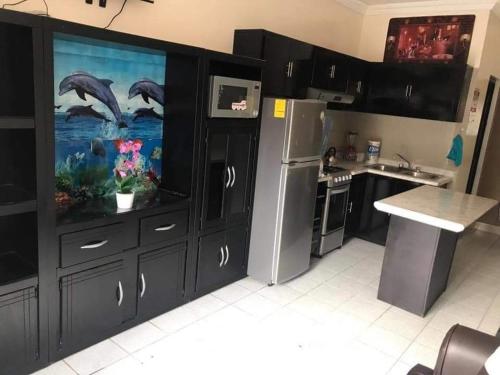 Kuchyň nebo kuchyňský kout v ubytování HOTEL MESON POSADA