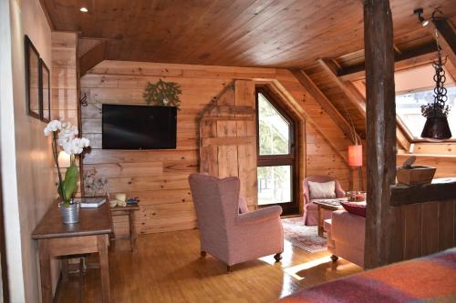 TV a/nebo společenská místnost v ubytování Hotel Val de Ruda